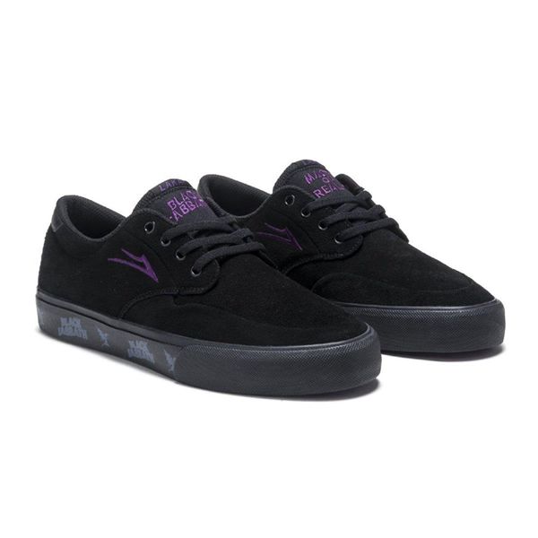 LaKai Riley 3 Black/Purple Skate Shoes Mens | Australia IH3-6032